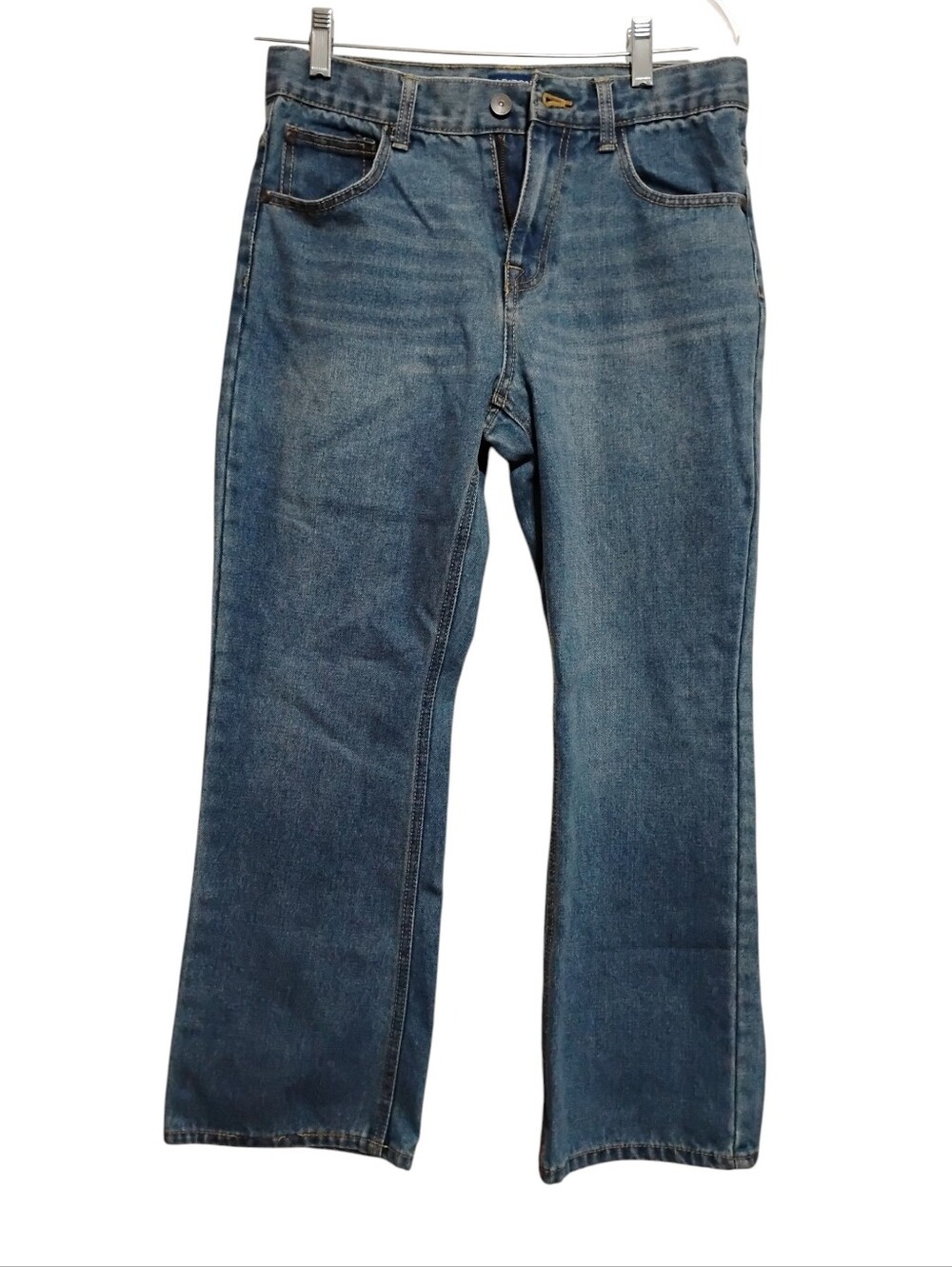 ARISONA Bootcut Classic Straight-Leg Blue Jeans Mid Rise 77%Cotton Husky 12